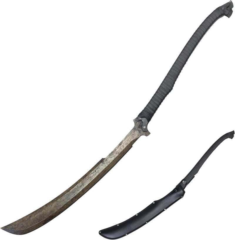 SV Handmade cast Manganese Steel Chopping Blade Sword, Full Tang, Outdoor, Hunting, Camping, Hiking, Survival, with Protective Cover, Multiple Styles to Choose from - Image 1